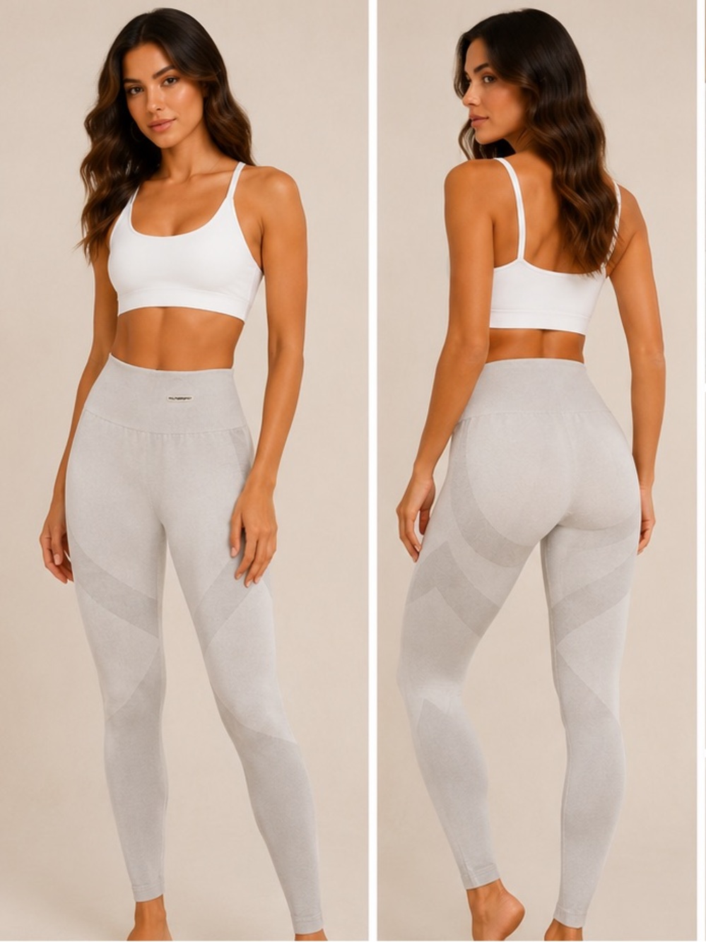 PrettyLittleThing Light Gray Seamless Leggings